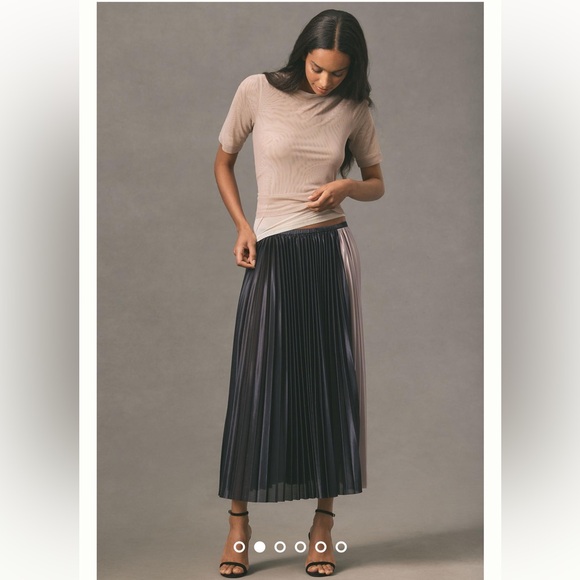 Sunday in Brooklyn color block midi skirt - Picture 2 of 10